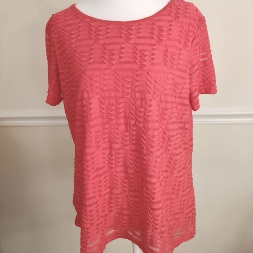Calvin Klein NWT Short Sleeve Stretch Textured Shirt Size XL - Picture 2 of 9